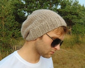 Slouchy Beanie Beige punto Knit Cap chicos otoño gorro masculino para hombres lana grueso sombrero Beige claro Mens Beanie gorro de invierno adolescente muchacho agradable