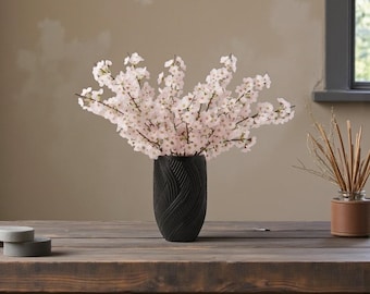 Zen Textured Planter, Indoor Flower Pot, Minimal Tabletop Plant Holder