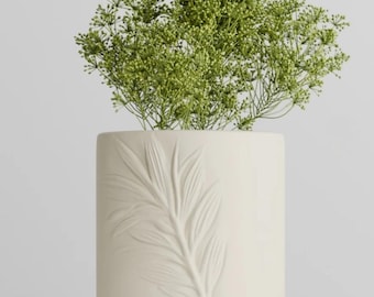 Modern Botanical Leaf Vase – 3D Printed Nature Inspired Home Decor, Eco-Friendly Minimalist Vase, Unique Gift Idea