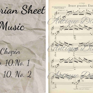 Antique Sheet Music: Chopin Digital Download, 1900s - 10 Pages of Vintage Piano Art, Instant JPG History Print