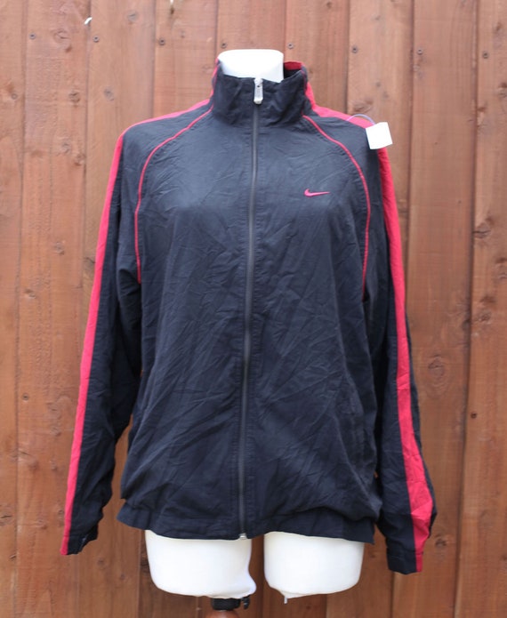 black and red nike track jacket