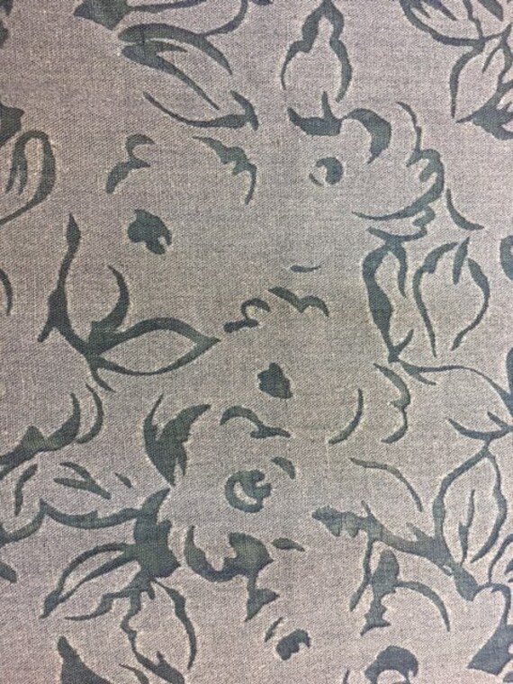 Lightweight Drapery Fabric Grey Navy Fabric 2 75 Yards Etsy