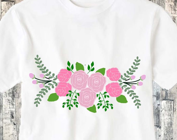 Flower SVG, roses SVG, floral svg, spring floral SVG, rose svg, Svg png dxf Eps flowers svg, flower dxf, rose flower svg Cricut SIlhouette