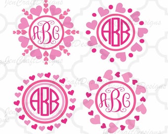 Download Valentine monogram svg | Etsy