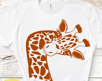 Giraffe Face SVG: Safari Kids Shirt Design (Digital Download)