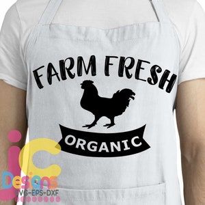 Bauernhof frisches Gluck, rustikales Huhn SVG Bauernhof Zeichen svg für Küche Dekor und Land Bauernhaus svg, eps, dxf png geschnitten Datei für Cricut, Silhouette