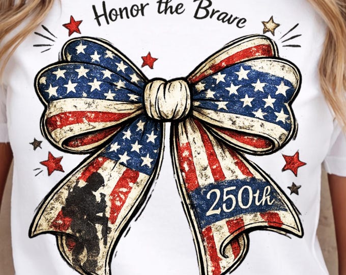 Patriotic coquette bow png, Honor the brave png, Memorial Day Png, 4th of July png, America Png, Freedom png, American Flag png,soldier