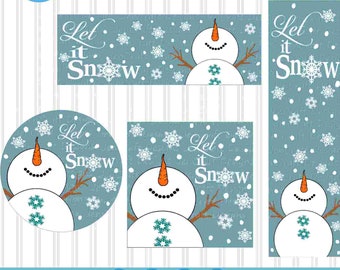 Snowman svg, Let it Snow sign bundle SVG Winter Snowman design looking up, silhouette cut fles, cricut Svg, Eps Dxf Png laser Clipart