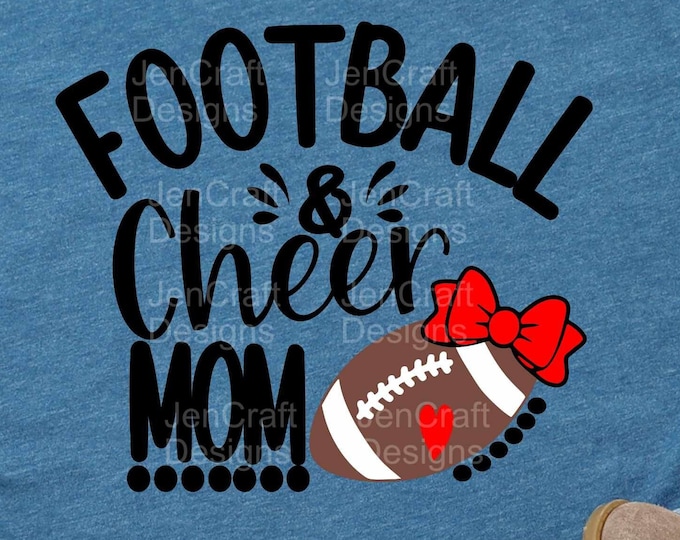 Football & Cheer Mom Svg, Mom of Both Svg, eps, dxf, png cut files cricut, silhouette sublimation