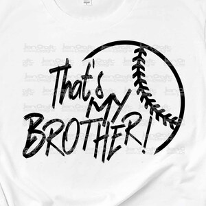 Honkbal SVG, dat is mijn broer grootste fan SVG, originele broer grootste fan, softbal fan shirt ontwerp honkbal gesneden bestand sis, zus shirt
