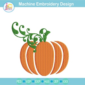 Pumpkin Embroidery Design Thanksgiving, Fall INSTANT DOWNLOAD digital file in  Exp, Hus, Jef, Pes, Vip and xxx