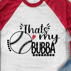 Das ist mein Bubba größter Fan svg, Baseball SVG, originaler Bruder größter Fan, Softball Fan-Shirt-Design, Baseball-Schnittdatei, Sis, Schwester-Shirt