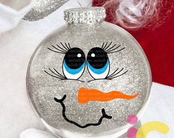 Snowman svg Popular Snowman face SVG Snow woman Christmas SVG lady man face boy Girl Snow Man Digital cut file Dxf Eps Png Instant Download