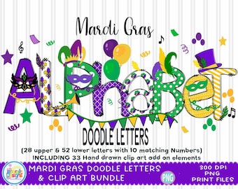 Mardi Gras Sublimation Doodle Letters png Hand Drawn alpha pack Alphabet A - Z Set Sublimate Design Printable png Font Pink White Font