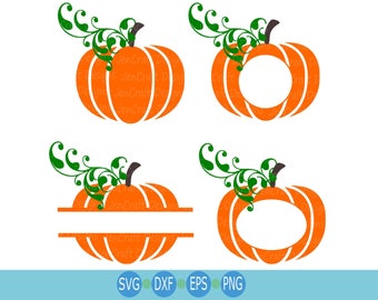 Pumpkin SVG Bundle: Thanksgiving Monogram Frames (Digital Design)