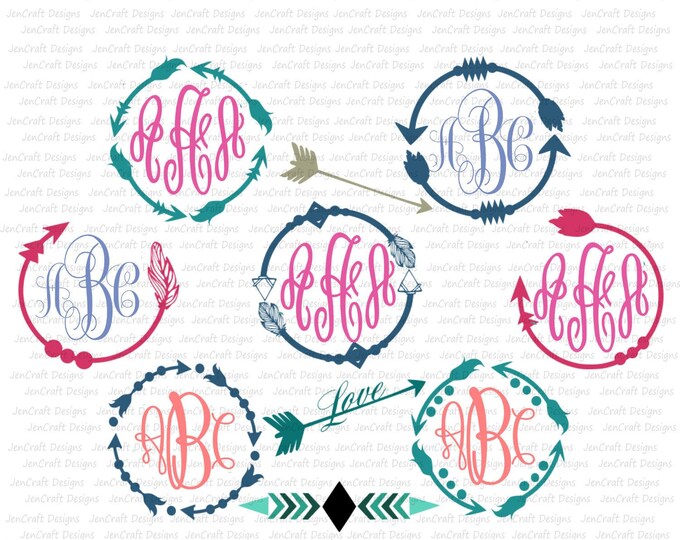 Download Monogram Frame Bundles Jencraft Designs