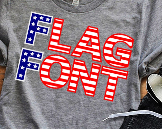Flag Letters SVG, US American Flag Pattern Striped alphabet Svg 4th of July SVG Eps Dxf Studio, Silhouette Cricut Ds Alphabet Cut Files
