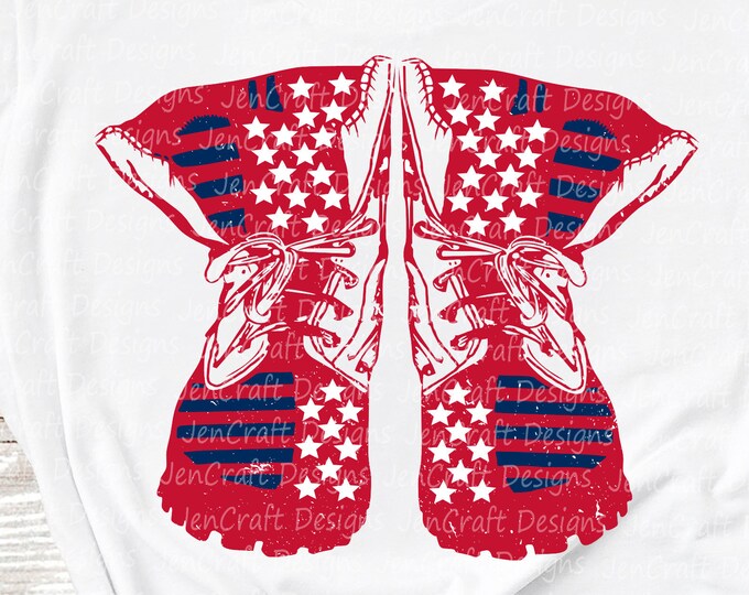 4th of July PNG Combat Boots American Flag Stripe Independence day Boot PNG USA Memorial Day Sublimation Print Digital Design Printable file
