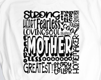 Mother SVG, Mother SVG, typography word art, Mommy mamma mama Mothers day Sublimation - Cut File Shirt Design SVG, Eps, Dxf, Png