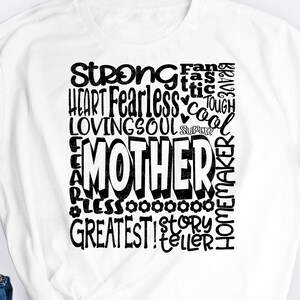 Mãe SVG, Mãe SVG, tipografia word art, Mommy mamma mama Sublimação do dia das mães - Cut File Shirt Design SVG, Eps, Dxf, Png