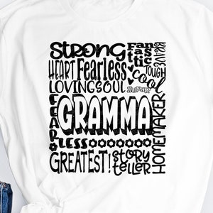Oma SVG, Großmutter SVG, Typografie Wortkunst, Oma Oma Muttertag SVG, Eps, Dxf, Png geschnitten Datei Sublimation Cricut Silhouette