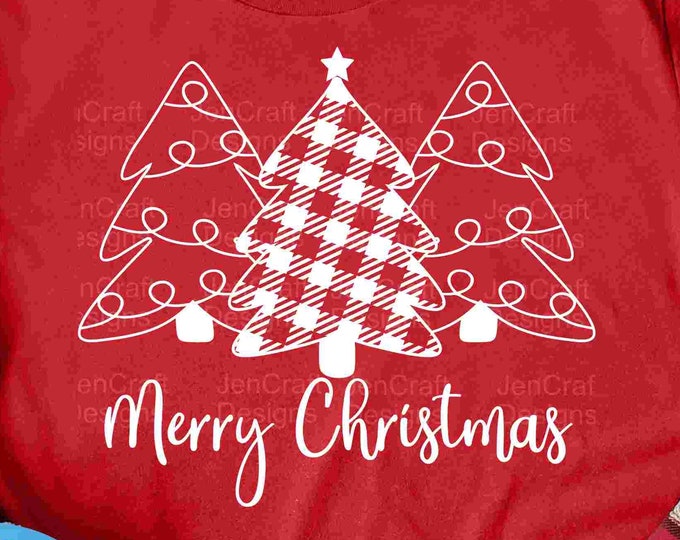 Christmas Svg, Plaid Christmas Tree svg, Merry Christmas Svg, Christmas Saying svg, Christmas Shirt svg, Holiday svg, winter Svg Eps Dxf Png