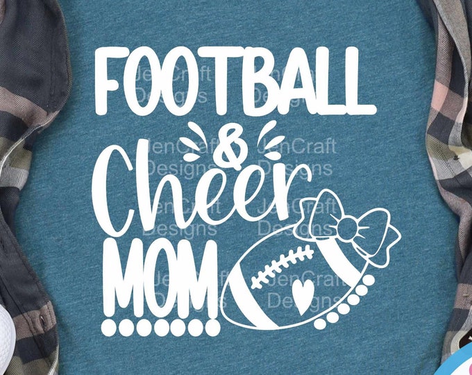 Cheer Football Mom Svg, Football and Cheer Mom Svg, Cheer Mom Life football mom Svg, eps, dxf, png cut files cricut, silhouette sublimation