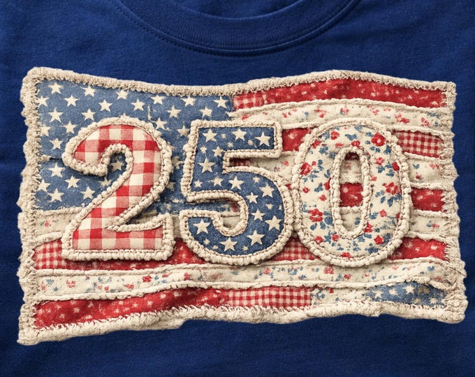 USA 250th Anniversary PNG Faux Embroidery 1776-2026, America 4th of July PNG, patriotic, sublimation, semiquincentennial Flag Design