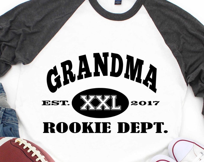 New Grandma Rookie Dept Football SVG,Mothers Day SVG, Est. Shirt, Nana SVG Dxf, Eps printable Png Vector Art Cricut Files, Silhouette