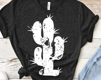 Distressed Cactus SVG: Western Aztec Grunge Cut File