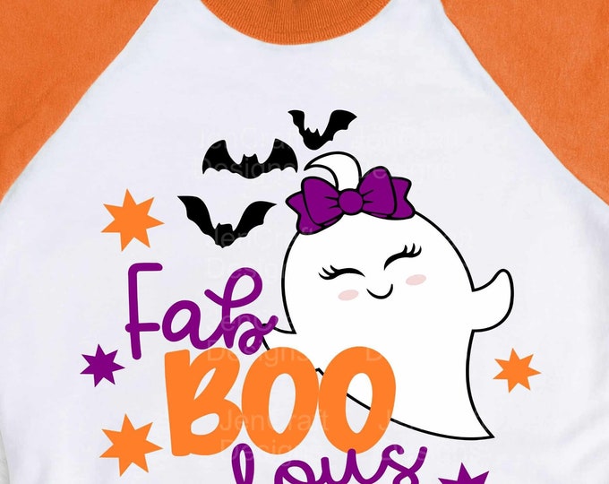 Fab Boo Lous SVG, Halloween SVG, Ghost SVG Trick or treat svg, eps, dxf, png cut files for Cricut, Silhouette