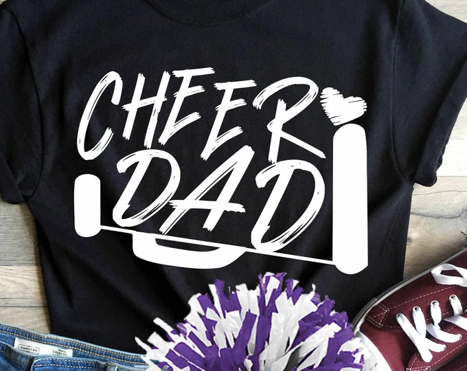 Cheer Dad svg, Cheer svg, biggest fan, megaphone svg, coach cheer svg design cut file cheerleader clipart Eps, Dxf Png Cricut Silhouette