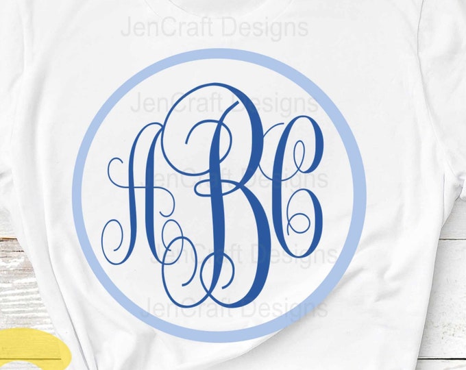 Curly monogram, Round Font SVG, DXF Eps, jpg Alphabet Cuttable svg, interlocking font. Silhouette, Cricut design space Instant Download