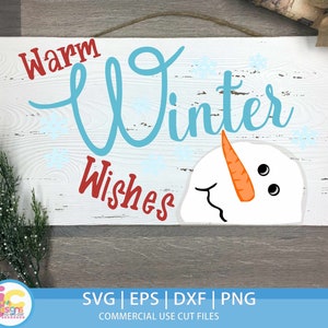 Warme winterwensen Svg, sneeuwpop Svg, kerst Svg, warme wensen Svg, kerstwensen Svg, winterwensen Svg, Eps Dxf Png Cricut silhouet