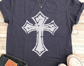 Christian Svg, Distressed Cross, Easter svg, Grunge Cross Svg, Worn, vintage easter svg, jesus svg, cross, Christ, SVG, DXF, EPS, distressed
