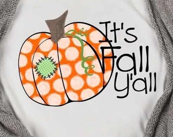 Its Fall Y'all png Polka Dot Pumpkin, Pumpkin png, Thanksgiving png files for Sublimation printable colorful pumpkin, watercolor pumpkin png
