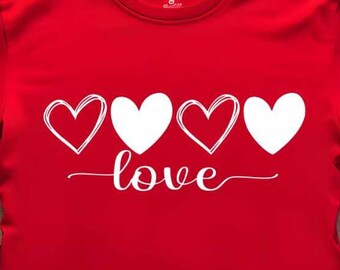 Love Hearts SVG: Valentine's Day Cut File (Eps, Dxf, Png)