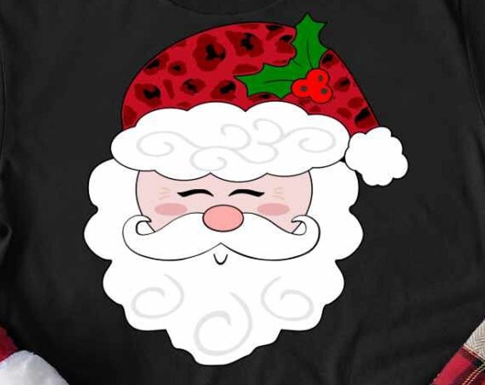 Christmas SVG, Santa Svg, Santa Face SVG, Santa Claus SVG, Santa Claus Face Svg, Kids Christmas Svg, Santa Clipart Svg, Dxf, Eps, Png