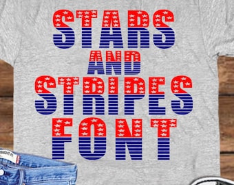 4th of july svg Patriotic Stars and Stripes alphabet SVG US American Flag Pattern Striped Numbers Svg Eps Dxf Png Cut Files Sublimation
