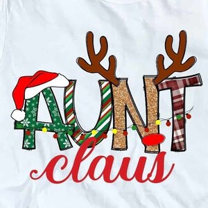 Tante Claus Png, Tante Png Weihnachten Design für Tante, Geschenke Shirt Design, Tante Sublimation png, Familie Weihnachten passende Hemden Png