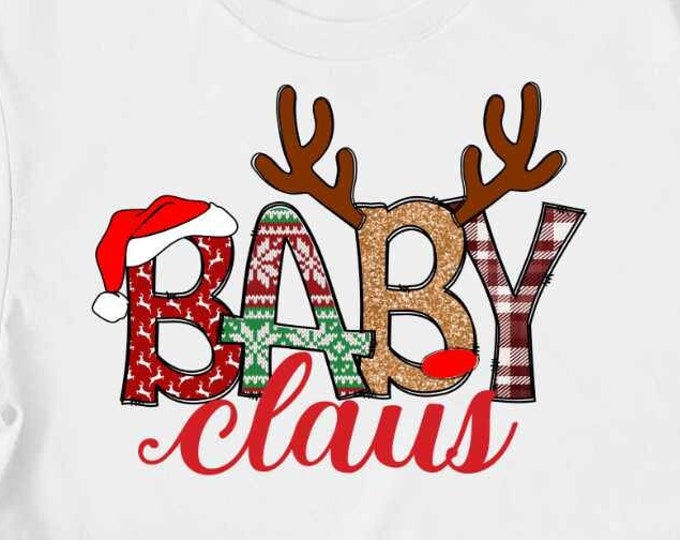 Baby Claus Png, Baby Png Christmas Design For Infant,  Gifts Shirt Design, Baby sublimation png, Family Christmas matching shirts Png