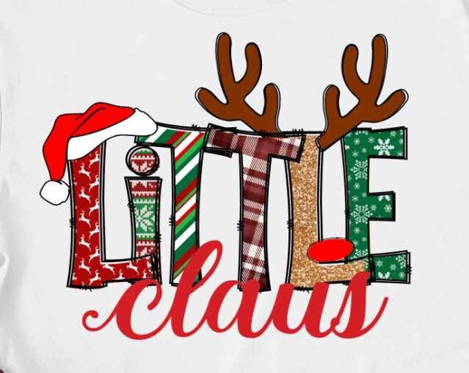 Little Claus Png, Baby Png Christmas Design For Infant,  Gifts Shirt Design, Baby sublimation png, Family Christmas matching shirts Png