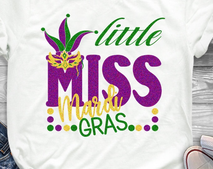 Little Miss Mardi Gras Svg Mardi Gras SVG Jester Crown New Orleans Svg Cuttable Design SVG EPS Png Dxf Cricut Silhouette Cut File Printable