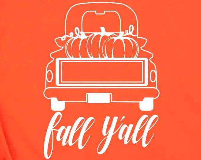 Fall Y'all svg, Fall Vintage Truck svg, Thanksgiving svg Antique Truck Svg Autumn truck SVG classic truck svg, dxf eps png Silhouette,Cricut