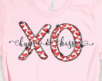 Leopard Heart XO SVG: Valentine's Day Cut Files (Digital Download)