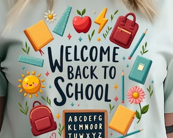 Welcome Back To School Png, Teacher Png, Retro School Png, Watercolor Png, Popular Trendy Png, Sublimation Design, Pre-k 1st/2nd/3rd Grade