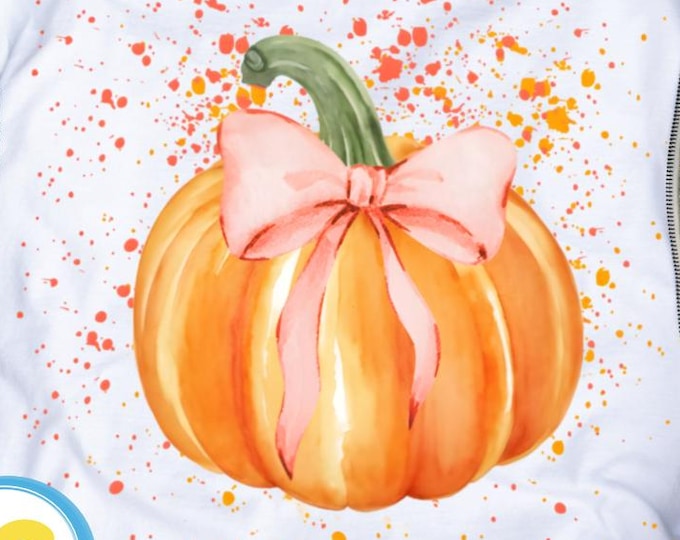 Watercolor Preppy Pumpkin PNG, Pumpkin Splatter PNG, Graphic File for Sublimation Printing, Fall Graphic Pumpkin Clip Art for Apparel