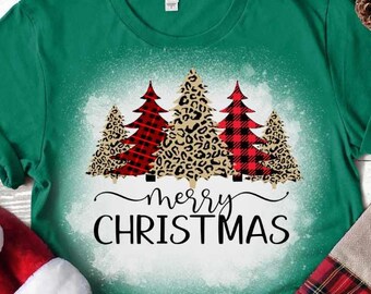 Leopard Christmas Tree SVG: Cheetah Plaid Trees (Digital Download)