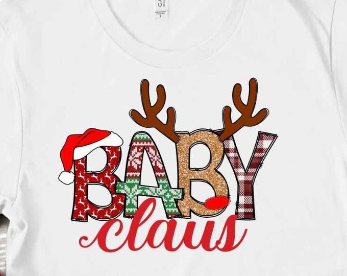 Baby Claus Png, Baby Png Christmas Design For Infant,  Gifts Shirt Design, Baby sublimation png, Family Christmas matching shirts Png