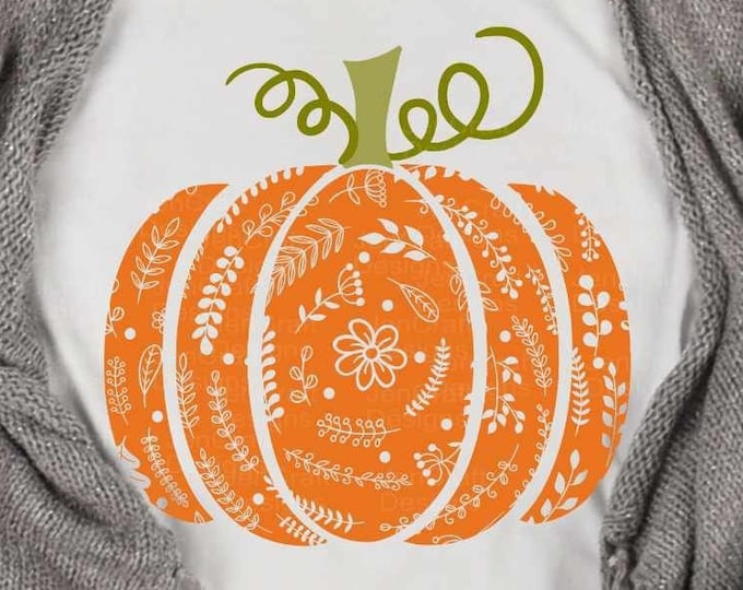 Fall SVG, Pumpkin SVG, Halloween SVG, Thanksgiving Svg, Swirly Pumpkin Png, fall Leaves, Wild Flowers Svg Eps Dxf Png Cut Files